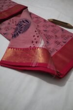 Traditional Warli Print Pure Cotton Saree with Rich Border - Image 2