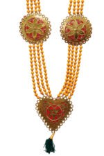 Sandhana Maalai – 4 Line Chandan Tikka Garland | Handmade Scented Traditional Floral Malai with Tassels & Pendant for VIP Welcome & Pooja - Image 3