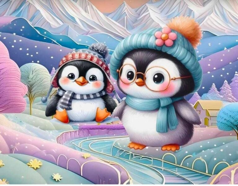 penguin-kids-printed-bedsheet