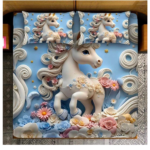 Blue Horse 7D Digital Print