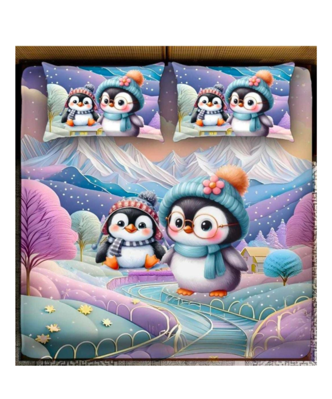 penguin-kids-printed-bedsheet