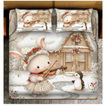 bunny-penguin-kids-printed-bedsheet