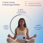 Portable Cordless Heating Pad for Menstrual Cramp Relief | USB Rechargeable Heating Belt with Adjustable Heat & Massage Modes (Pink) - Image 9