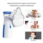 Portable Handheld Mesh Nebulizer Machine | USB Rechargeable Cool Mist Inhaler for Cold & Cough | Personal Nebulizer for Adults & Kids with Masks & Mouthpiece (White) - Image 8