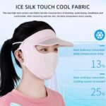 Summer Sunscreen Face Shield with Hat Brim | Ice Silk UV Protection Face Mask for Women | Breathable Outdoor Face Cover - Image 5