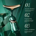 3-in-1 Face, Neck & Eye Vibration Facial Massager | Skin Firming & Sculpting Beauty Device for Glowing Skin (Green) - Image 7