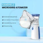 Portable Handheld Mesh Nebulizer Machine | USB Rechargeable Cool Mist Inhaler for Cold & Cough | Personal Nebulizer for Adults & Kids with Masks & Mouthpiece (White) - Image 7