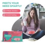 Portable Cordless Heating Pad for Menstrual Cramp Relief | USB Rechargeable Heating Belt with Adjustable Heat & Massage Modes (Pink) - Image 6