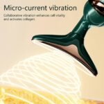 3-in-1 Face, Neck & Eye Vibration Facial Massager | Skin Firming & Sculpting Beauty Device for Glowing Skin (Green) - Image 5