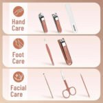8-in-1 Manicure & Pedicure Kit | Premium Stainless Steel Nail Grooming Set with Travel Case for Men & Women - Image 2