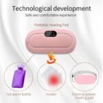 Portable Cordless Heating Pad for Menstrual Cramp Relief | USB Rechargeable Heating Belt with Adjustable Heat & Massage Modes (Pink) - Image 5