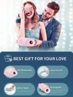 Portable Cordless Heating Pad for Menstrual Cramp Relief | USB Rechargeable Heating Belt with Adjustable Heat & Massage Modes (Pink) - Image 4