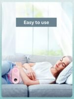 Portable Cordless Heating Pad for Menstrual Cramp Relief | USB Rechargeable Heating Belt with Adjustable Heat & Massage Modes (Pink) - Image 3