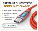 Arbanix AX-100 100W Type-C Fast Charging Cable – USB-C Data Cable - Image 2
