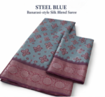 Women’s Soft Silk Saree with Woven Design | Elegant Party Wear Silk Saree - Image 5