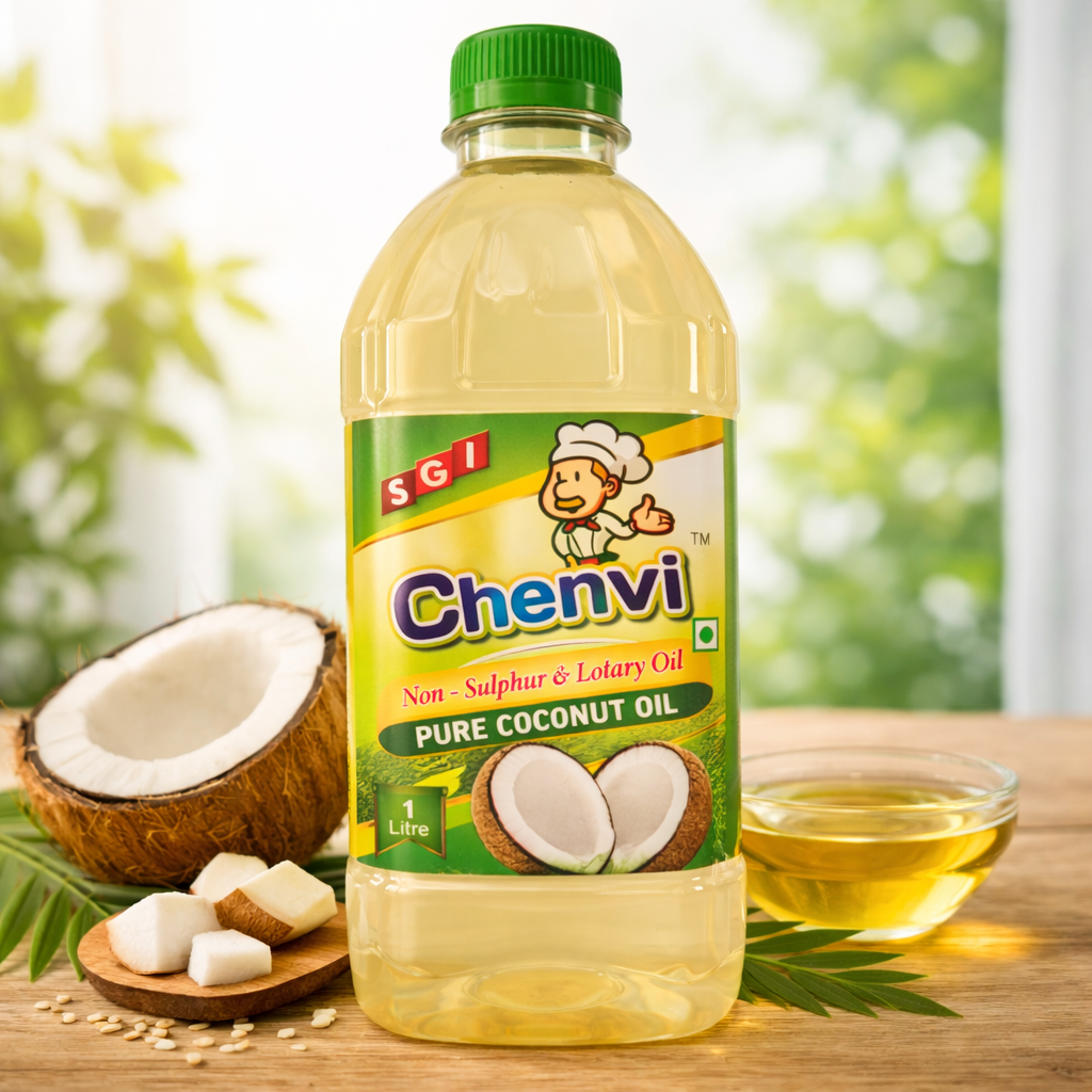 6 Chenvi Natural Coconut Oil for Cooking, Hair & Skin Care - Image 1