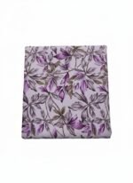 Women’s Purple Floral Printed Salwar Suit Set – Long Sleeve Kurta with Palazzo Pants & Dupatta | Traditional Ethnic Wear (Unstitched) - Image 3