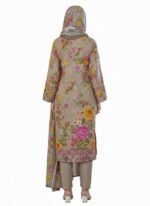 Women’s Embroidered Floral Salwar Suit Set – Traditional Kurta with Pants & Dupatta | 3-Piece Ethnic Wear (Unstitched) - Image 2