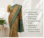 Women’s Soft Silk Saree with Woven Design | Elegant Party Wear Silk Saree - Image 4