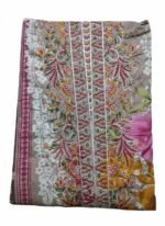 Women’s Embroidered Floral Salwar Suit Set – Traditional Kurta with Pants & Dupatta | 3-Piece Ethnic Wear (Unstitched) - Image 3