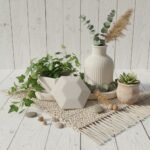 Trinket Tray + Decorative Vase + Hexagon Jewellery Box | Minimal Home Decor Organizer Set -Combo 6