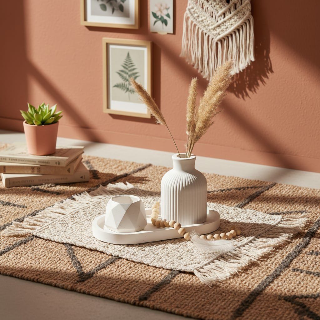 97 Trinket Tray + Octagon Candle Holder + Decorative Vase | Minimal Home Decor Set (Combo 14) - Image 1