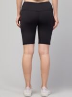 WUGO Women Gym Cycling Shorts – High GSM 4 Way Stretch Yoga & Workout Shorts for Women & Girls (Black) - Image 2