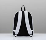 Latest Trendy Women’s White Backpack | Premium PU Leather School & College Bag | Lightweight Fashion Backpack with Front Pocket & Fur Charm - Image 5