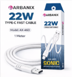 Arbanix AX-460 22W Type-C Fast Charging Data Cable