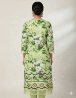 Women Readymade Green Printed Kurta Dress with Dupatta – Traditional Ethnic Outfit (XL) - Image 2