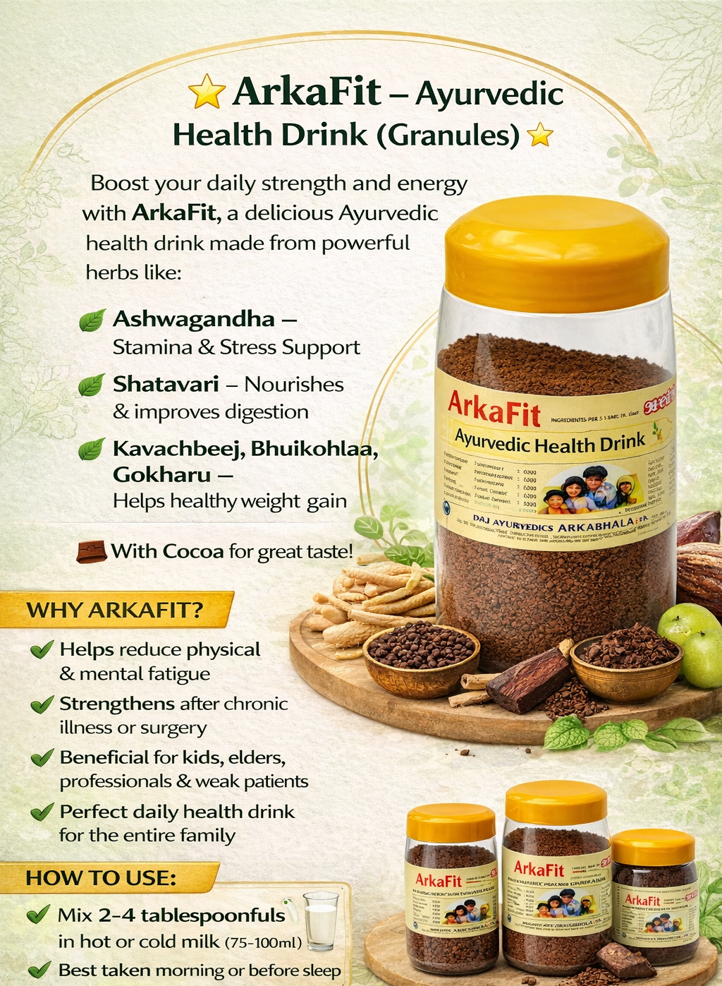 IMG_20260113_185158 Arkafit 1kg Health Drink Powder | Family Nutrition & Daily Wellness Supplement - Image 1