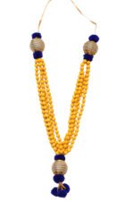 4 Line Stone Ball Malai for Photo Frame | Chandan Decorative Mala | 18 Inch Handcrafted Garland for God Photos, Pooja, Temple & Home Decoration - Image 4