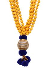 4 Line Stone Ball Malai for Photo Frame | Chandan Decorative Mala | 18 Inch Handcrafted Garland for God Photos, Pooja, Temple & Home Decoration - Image 6