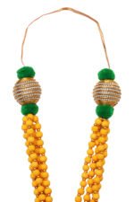 4 Line Stone Ball Malai for Photo Frame | Chandan Decorative Mala | 18 Inch Handcrafted Garland for God Photos, Pooja, Temple & Home Decoration - Image 3