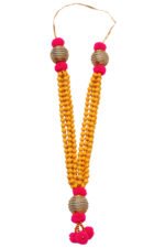 4 Line Stone Ball Malai for Photo Frame | Chandan Decorative Mala | 18 Inch Handcrafted Garland for God Photos, Pooja, Temple & Home Decoration - Image 7