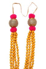 4 Line Stone Ball Malai for Photo Frame | Chandan Decorative Mala | 18 Inch Handcrafted Garland for God Photos, Pooja, Temple & Home Decoration - Image 8