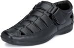 Men’s Black Genuine Leather Sandal Shoes | Stylish Breathable Roman Casual Sandals for Men | Comfortable Outdoor Summer Footwear - Image 3