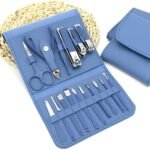 Professional 16-in-1 Manicure & Pedicure Kit | Stainless Steel Nail Grooming Set with Zipper Travel Case for Men & Women (Purple) - Image 8