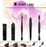 WUGO 12-in-1 Manicure & Pedicure Kit | Stainless Steel Nail Clippers Grooming Set with Blackhead Tool & Travel Case (Black) - Image 2