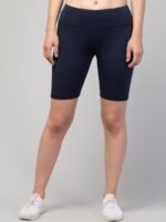 WUGO Women Gym Cycling Shorts – Workout Shorts for Women & Girls (Navy Blue)