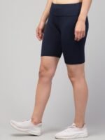 WUGO Women Gym Cycling Shorts – Workout Shorts for Women & Girls (Navy Blue) - Image 3