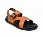 Men’s Brown Casual Sandals | Stylish Synthetic Leather Adjustable Strap Slippers | Lightweight Comfortable Outdoor & Indoor Footwear for Men & Boys - Image 2