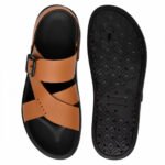 Men’s Brown Casual Sandals | Stylish Synthetic Leather Adjustable Strap Slippers | Lightweight Comfortable Outdoor & Indoor Footwear for Men & Boys - Image 4