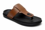 Men’s Brown Casual Toe-Ring Slippers | Stylish Synthetic Leather Comfortable Flip Flops | Lightweight Indoor & Outdoor Daily Wear Slippers for Men - Image 6
