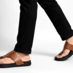 Men’s Brown Casual Toe-Ring Slippers | Stylish Synthetic Leather Comfortable Flip Flops | Lightweight Indoor & Outdoor Daily Wear Slippers for Men