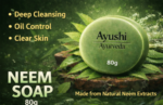 Ayushi Ayurveda Neem Soap Pack of 3 – Anti Acne & Oil Control Herbal Soap for Clear Skin