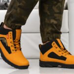 Latest Premium Men’s Yellow Gun Boots | Lace-Up Ankle Length Boots for Men | Stylish Casual & Outdoor Boots with Durable PVC Sole