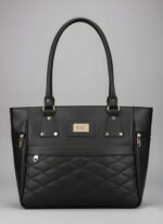 Premium Women’s PU Leather Handbag | Stylish Shoulder & Tote Bag with Fur Charm| Black