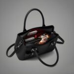 Midnight Elegance Tote – Premium Women’s Black PU Leather Handbag | Stylish Shoulder & Tote Bag with Bow Detail | Black - Image 5