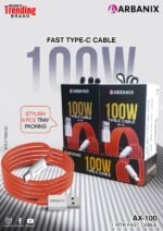Arbanix AX-100 100W Type-C Fast Charging Cable – USB-C Data Cable - Image 4